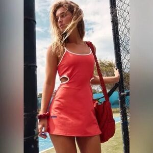 Free People Movement One More Serve Onesie Tennis Dress Cayenne Size Small